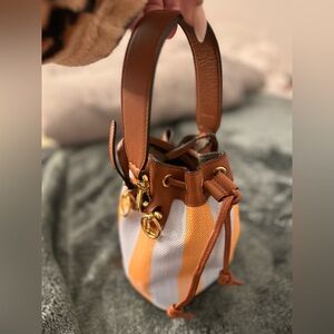 AUTHENTIC Fendi Mini Mon Tresor Bucket HandBag with Handle Designer Luxury Purse